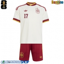 Maglie da calcio Spagna Nico Williams #17 Seconda Maglia Bambino Mondiali 2026  Manica Corta (+ Pantaloni corti)